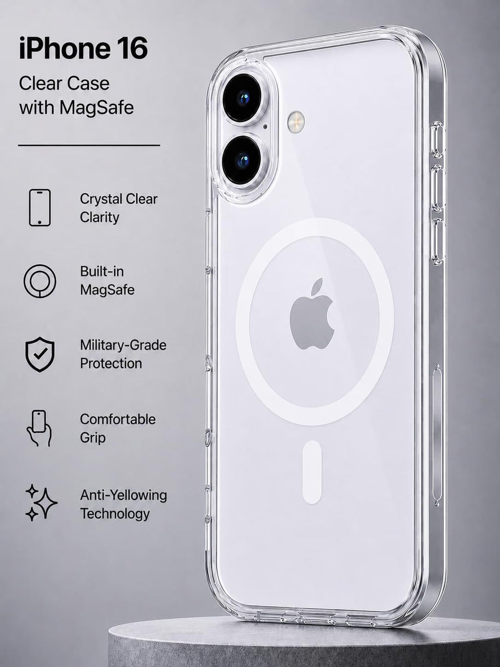 Kovrez Clear MagSafe Case (iPhone 16)