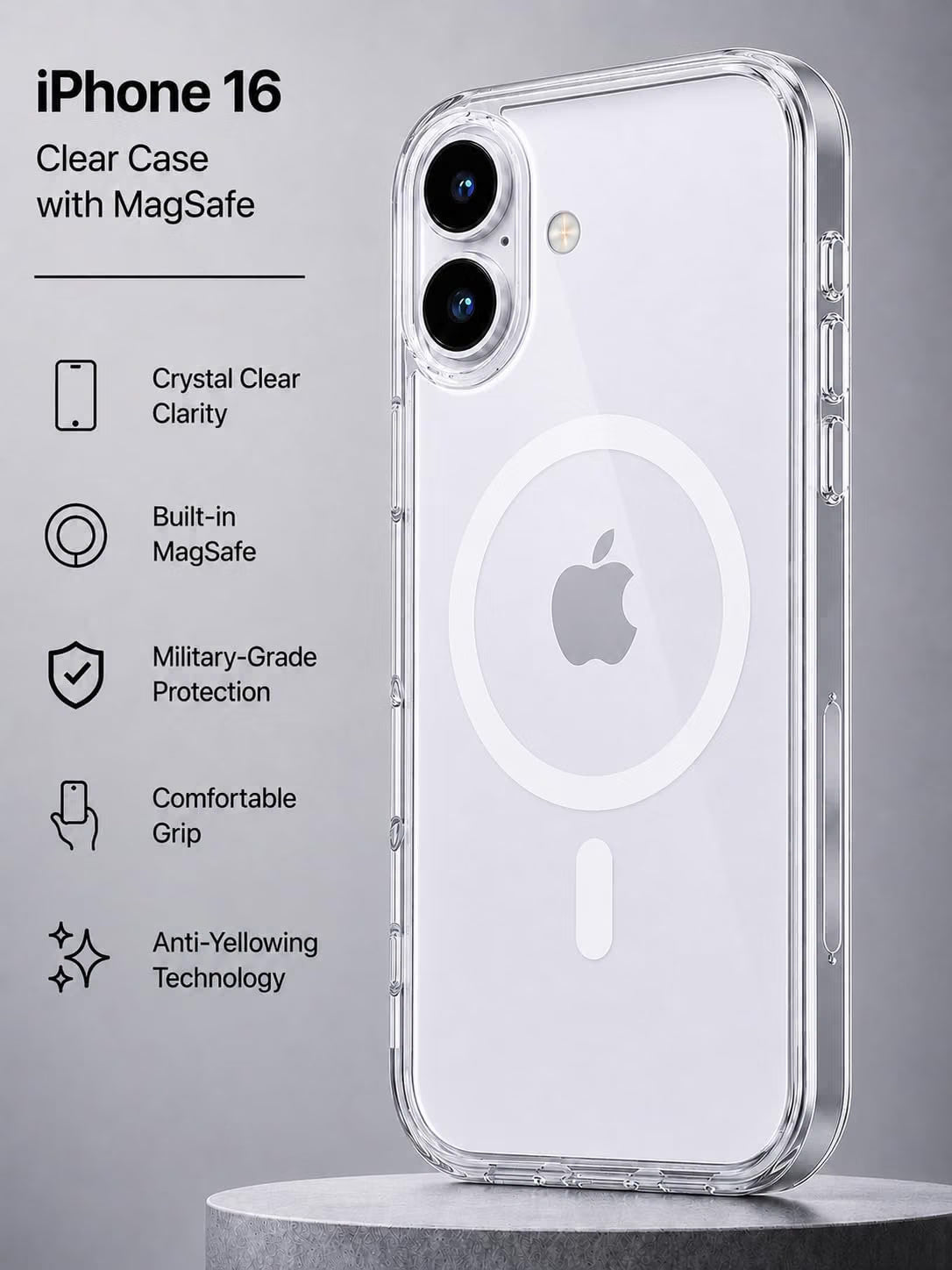 Kovrez Clear MagSafe Case (iPhone 16)